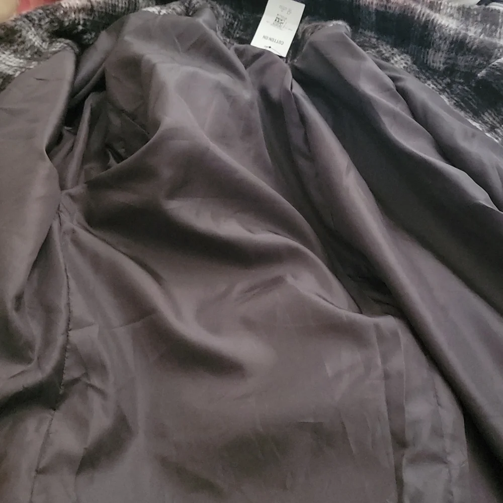 Cotton On Plaid One Button Coat‎ Size XL